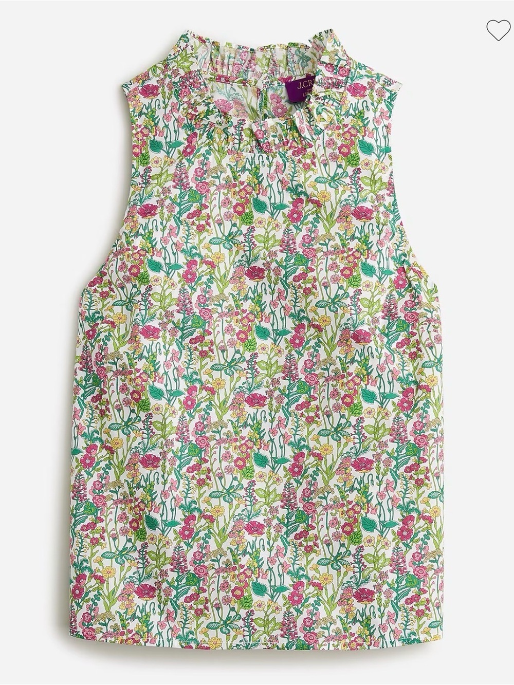 J Crew 100% Cotton Liberty Fabric Floral Sleeveless Top - size S